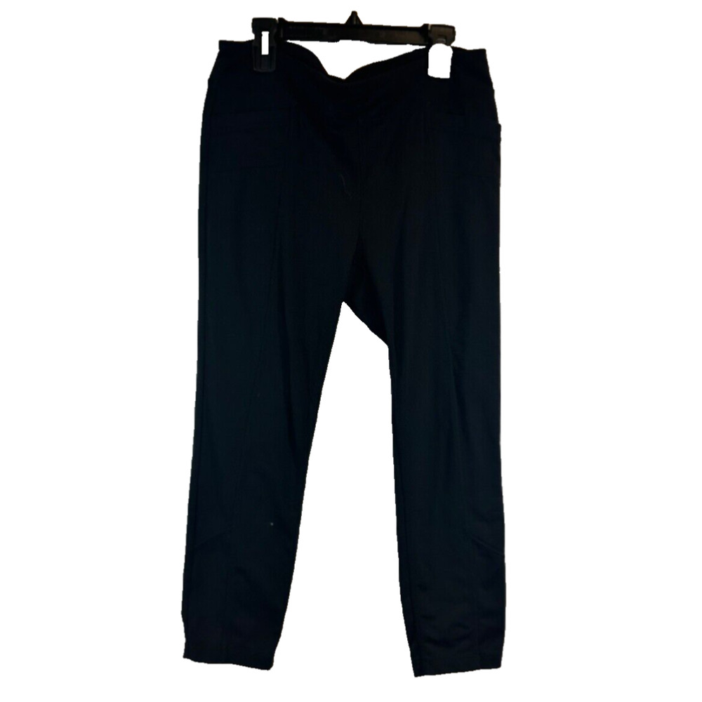 Athleta Leggings Black Capri Cropped Wide Leg Pants M Medium Athleisure D14